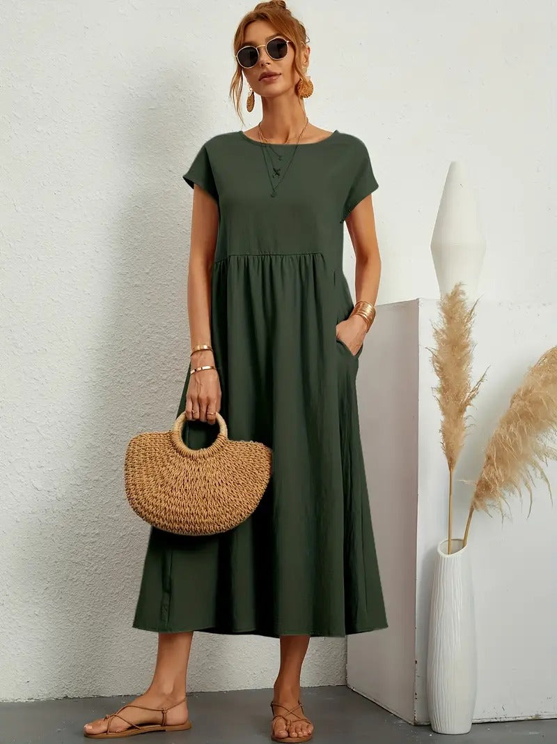 Adela Luxe Long Bell Shaped Dress Elevated Occasion Wear