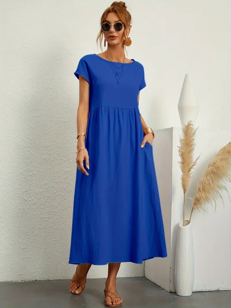 Adela Luxe Long Bell Shaped Dress Elevated Occasion Wear