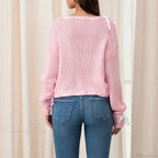 Drawstring Loose Long Sleeve Sweater