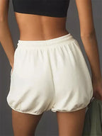 Drawstring Mid Waist Loose Short