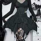 Drawstring Mini Skirt