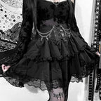 Drawstring Ruffle Fairycore Skirt