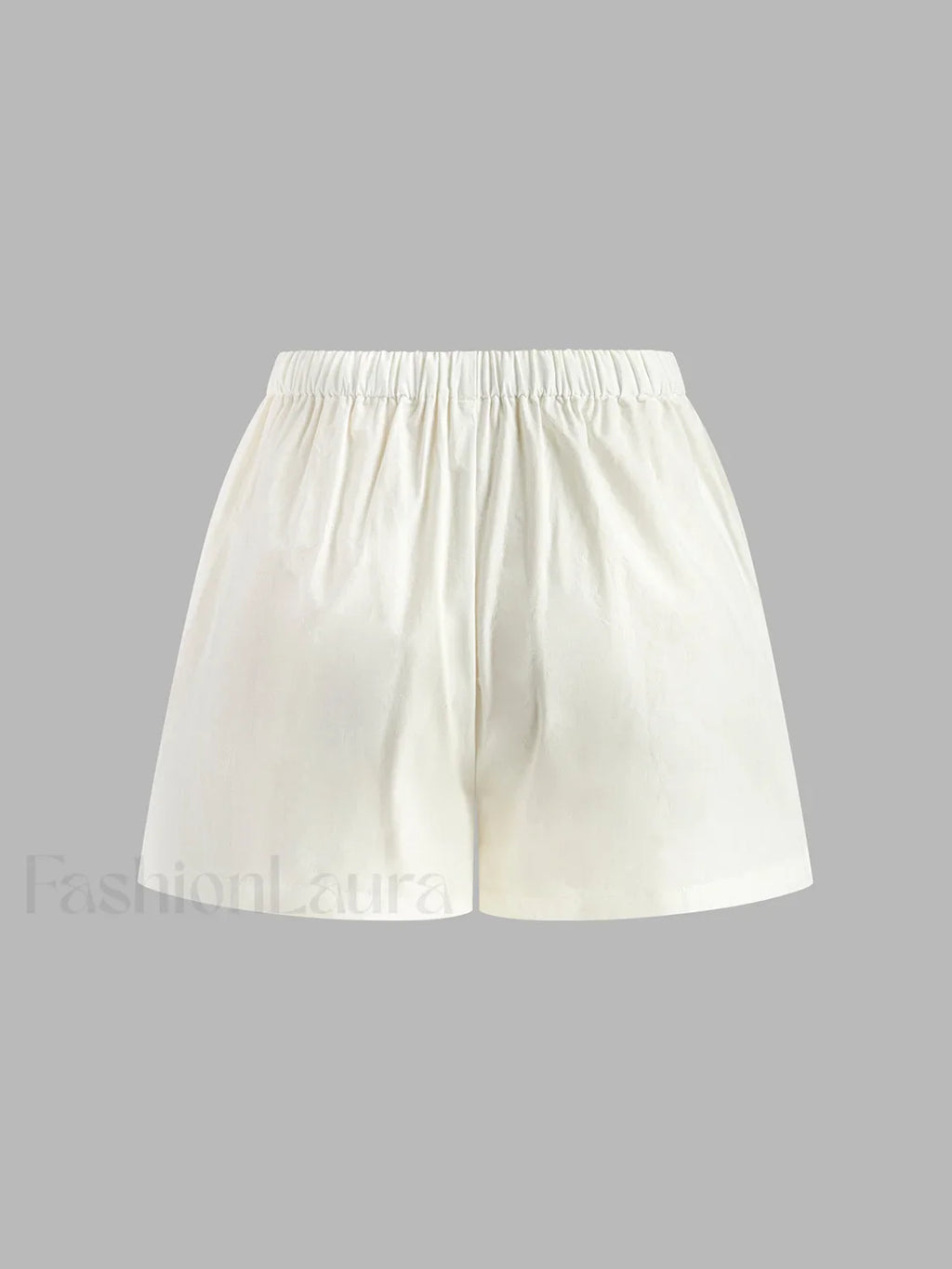 Drawstring Split Casual Shorts Set