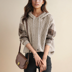 | Cable Knit Hoodie Sweater