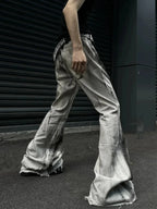 Dull Gothic Arch Flare Denim Pant