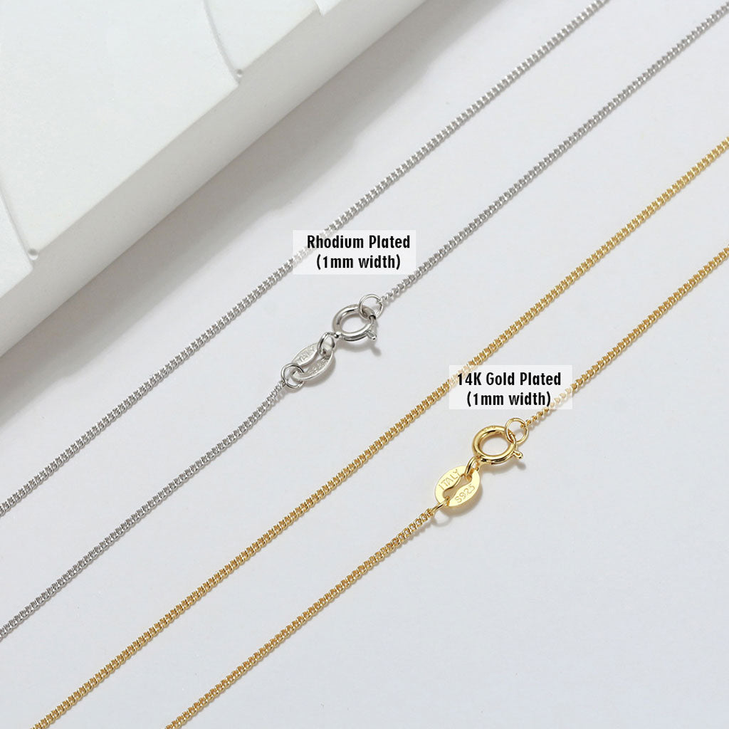 Urban Chic Sterling Silver 1.2MM Twist Rope Chain Necklace