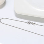 Dynamic Silver Polished 1MM Curb Chain Necklace