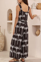 Polka Dot Print Loose Sleeveless Casual Wide-leg Jumpsuit