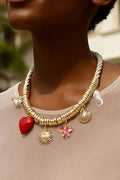 Fashionable Circle-shaped Metal Oil Drop Pendant Necklace