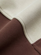 Color Block Splice Letter Embroidery Print Sweatshirt