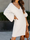 Jesabel Boutique Solid Color Rib Knit Dress Elevated Occasion Wear