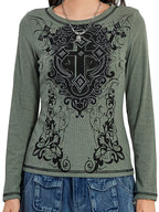 Graphic Print Long Sleeves Tee