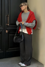 Loose Basic Knit Pullover Sweater