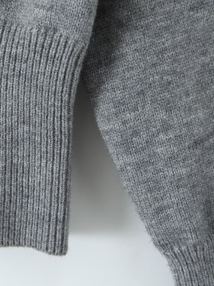 Asymmetric Pullover Sweater With Ribbed Waist And Lantern Sleeves For Women 2026