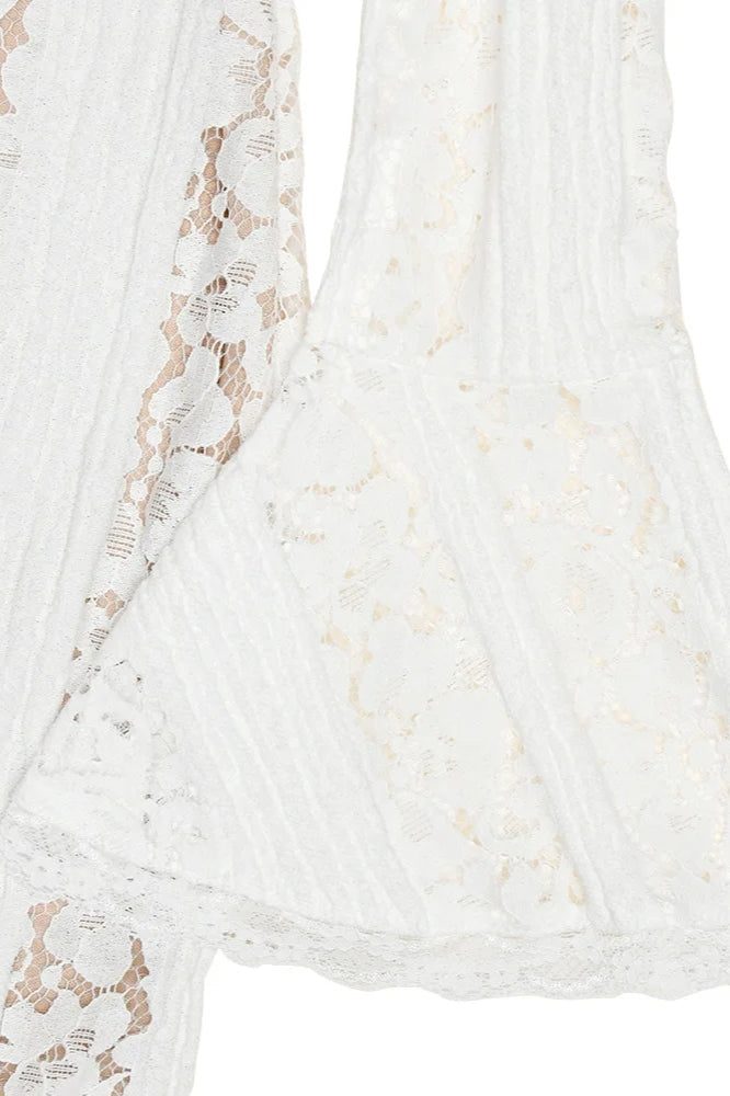 Lace Off Shoulder Maxi Dress
