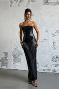 Chic Angel Wing Slim Rhinestone Strapless Formal Dress