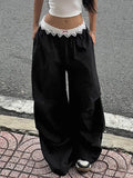 Street Color Contrast Cargo Pants