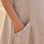 Teresa Aesthetic Sleeveless Dress with Pockets Made of Cotton and for Women Elevated Occasion Wear