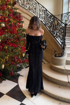 Lace Off Shoulder Maxi Dress