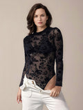 Lace Bodysuit Black Sexy Tops For Women
