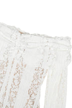 White Off Shoulder Lace Bodycon Dress