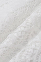 Lace Spaghetti Strap Ruffle Neck Mermaid Maxi Dress