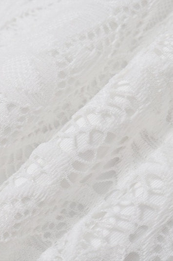 Lace Spaghetti Strap Ruffle Neck Mermaid Maxi Dress