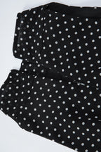 Black Halter Neck Polka Dot Ruffle Tiered Bubble Hem Mini Dress