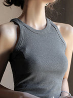 Plain Crewneck Short Tank Top