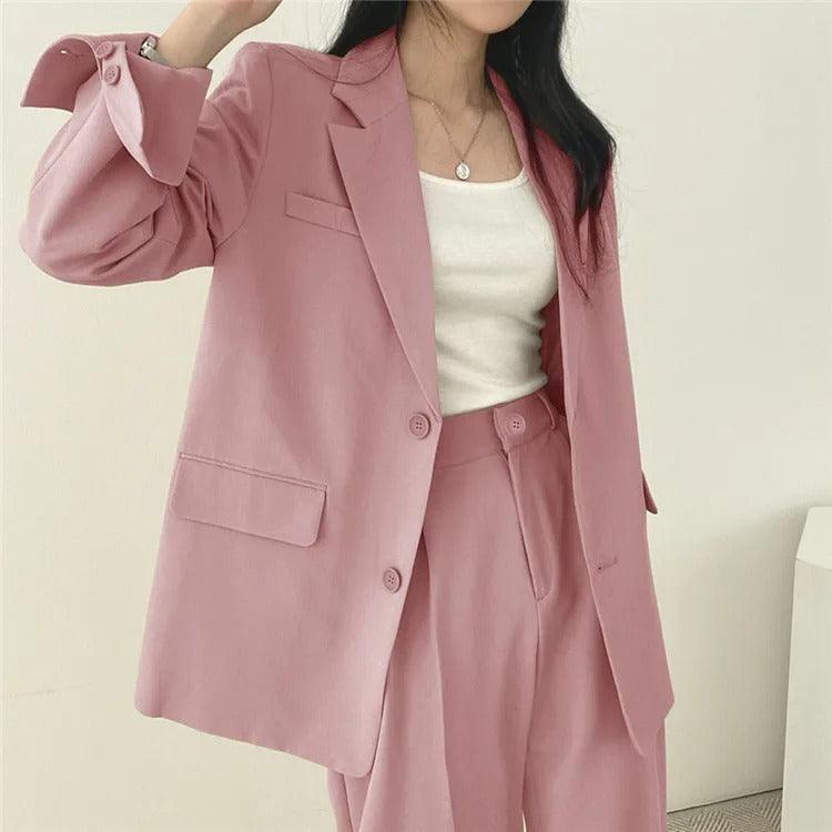 | Women's Tailored Suit Set, Long Blazer