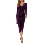 Laura Statement Women's Long Sleeved Midi Dress Premium Wardrobe Essential