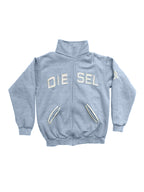 Fresh Blue Letter Embroidery Embellished Jacket