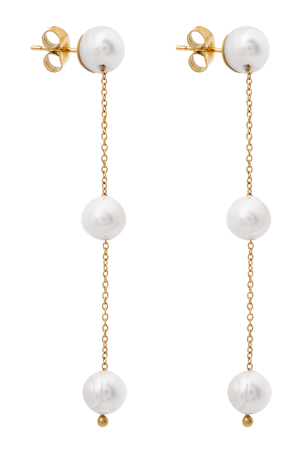 Pearl and Flower Earrings