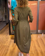 Abigail Elevated Slimming Dress with a Round Neckline Statement Occasion Edit