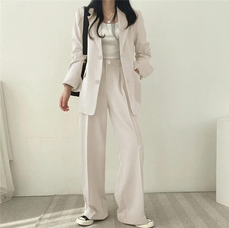 | Women's Tailored Suit Set, Long Blazer