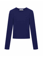 Round Neck Straight Shoulder Long Sleeve T Shirt