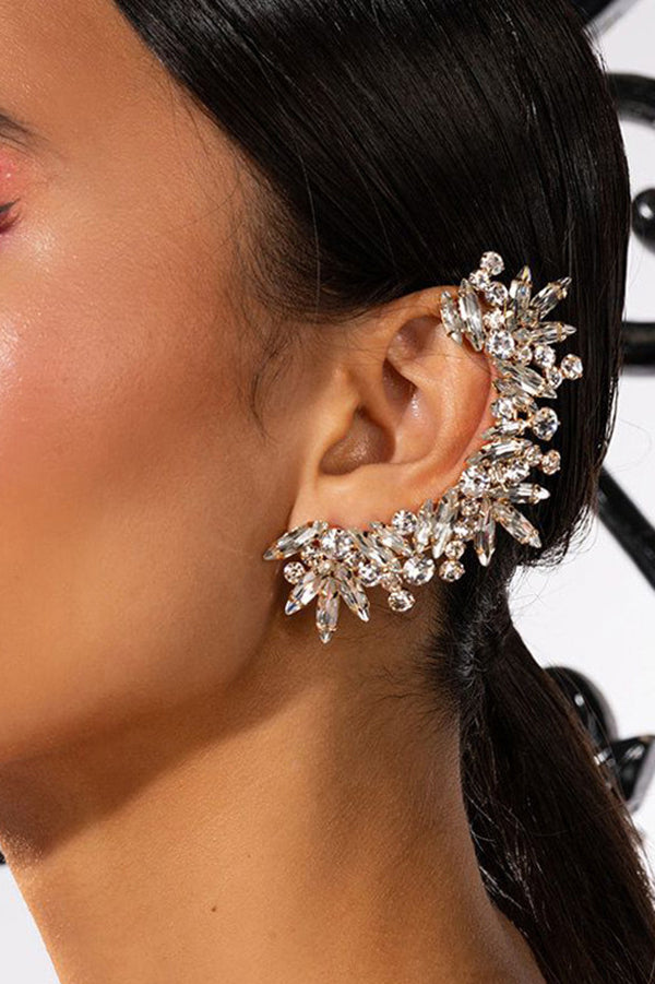 Non-pierced Rhinestone Clip-on Earrings