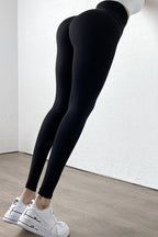 Double Button High-Rise Tummy Control Leggings