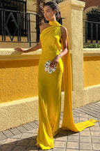 Solid Simple Elegant Tie Strap Sexy Maxi Dress