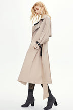Extra Long Knee Length Ring Detail Overcoat