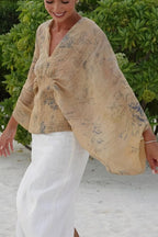 Bohemian Style Ibiza Embroidered Wide-sleeved Shirt
