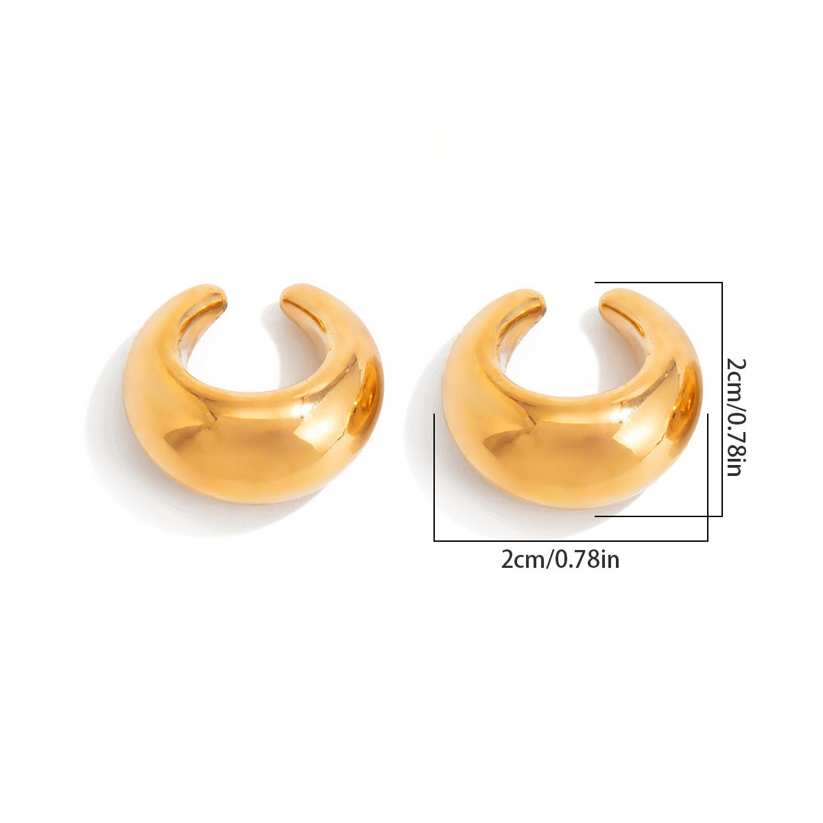 Abstract Spiral Cuff No Piercing Earrings