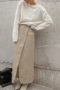 Matte Leather A-Line Skirt