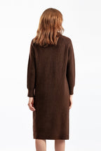 Zipper Pullover Sweater Dress