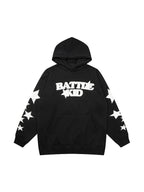 Street Letter Star Print Oversized Hoodie