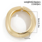 Fashion Metallic Gloss Water Drops Hug Opening Bracelet