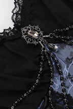 Halloween Two-Tone Jacquard Gothic Dress