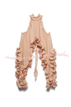 Romantic Drama Chiffon Wavy Ruffles Halter Irregular A-line Top