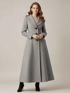 Full Length Woolen Coat With Shawl Collar For Women 2026