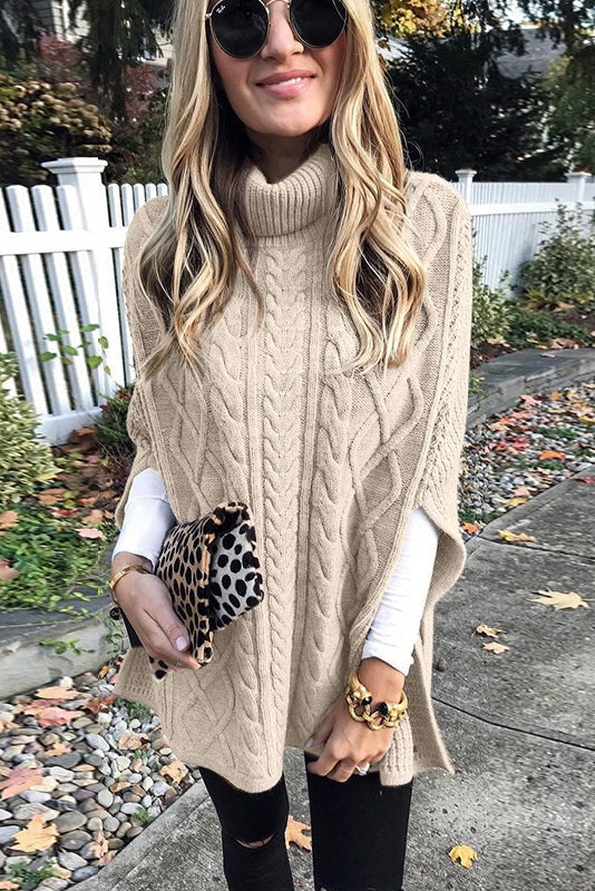 | High Neck Cape Sweater